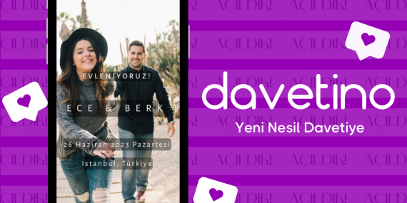 Dijital Davetiye uygulaması Davetino ile  artık etkinliklerinizi yönetmek çok daha kolay!