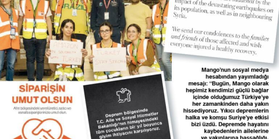 Giyim markaları depremzedeler için harekete geçti
