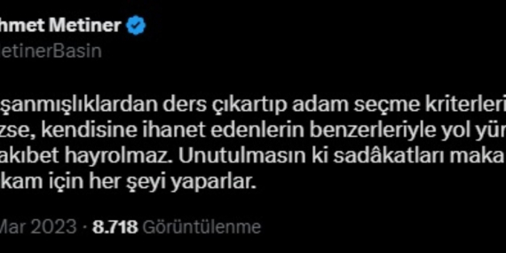 Mehmet Metiner'den AKP'ye 'uyarı': 'Sadakati makamlara bağlı olanlar…'
