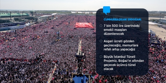 Cumhurbaşkanı Erdoğan, Büyük İstanbul Mitingi'ne 1 milyon 700 bin kişinin katıldığını açıkladı
