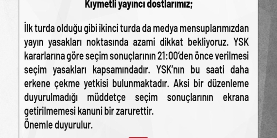 RTÜK Başkanı Şahin'den 'seçim yasağı' açıklaması