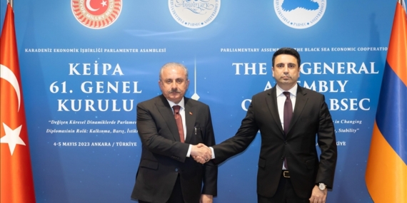 TBMM Başkanı Şentop, Ermenistan Parlamento Başkanı Simonyan ile görüştü