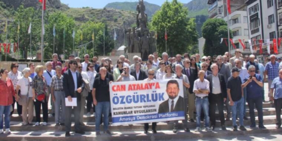 Amasya'da Can Atalay için eylem yapıldı: Milletin iradesine saygı duyun!