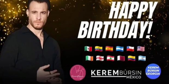 Kerem Bürsin’e hayranlarından sürpriz doğum günü kutlamaları!