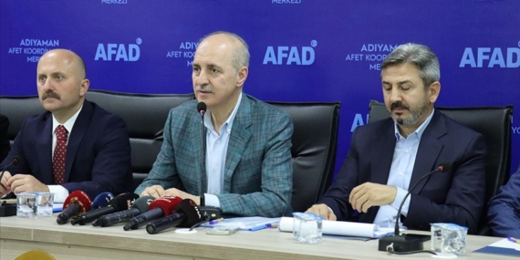 TBMM Başkanı Numan Kurtulmuş, Adıyaman'da konuştu: Süratle kalıcı konutlara geçilmesi için seferberlik vaktidir