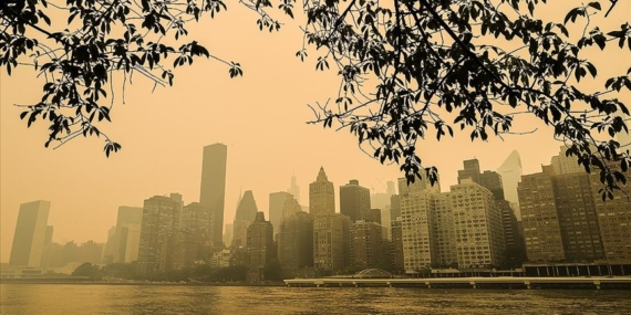 "New York'taki duman iklim krizinin sembolü"