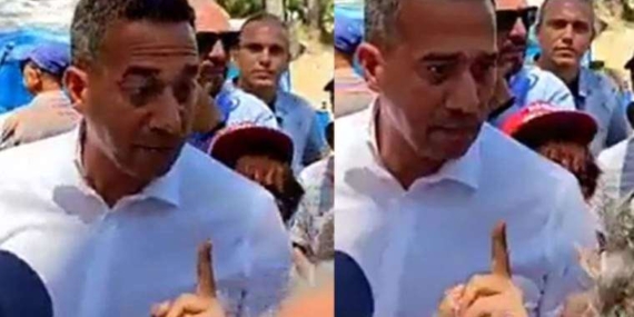 CHP'li Ali Mahir Başarır, Akbelen'de kendisini protesto eden yurttaşa parmak salladı