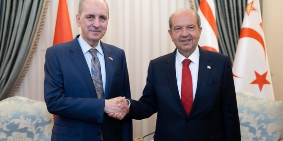 TBMM Başkanı Kurtulmuş KKTC Cumhurbaşkanı Tatar ile görüştü