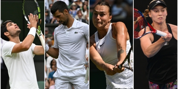 Wimbledon'da favori tenisçiler çeyrek finale yükseldi