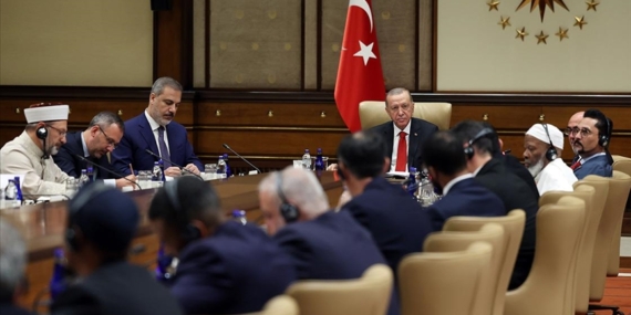 Cumhurbaşkanı Erdoğan, ABD Müslüman Organizasyonları Konseyi üyelerini kabul etti